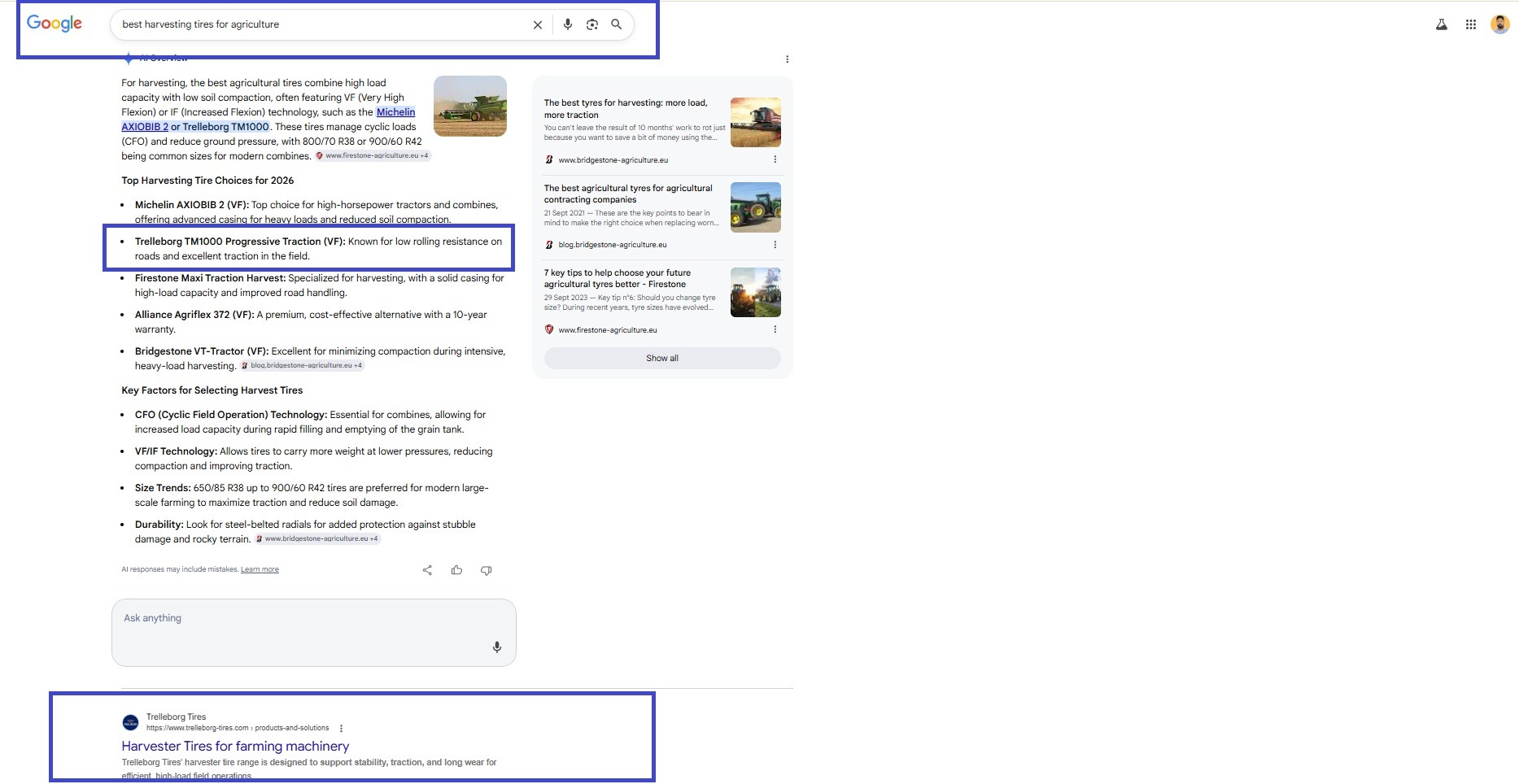 Trelleborg Tires SEO project overview and task status screenshot